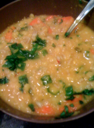Post image for Coconut Lentil Soup & Farro