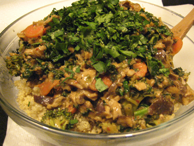 Post image for Veggies With Spicy Peanut Ginger Sauce