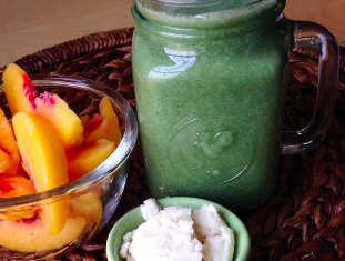 Peaches And Cream Green Smoothie