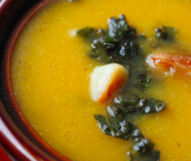 Kabocha Squash Soup – Roasted Garlic and Sage